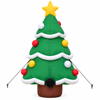 Sapin de Noël gonflable de 6 pieds, sapin de Noël gonflable pour l'extérieur et l'intérieur, décoration de jardin pour les fêtes avec lumières LED