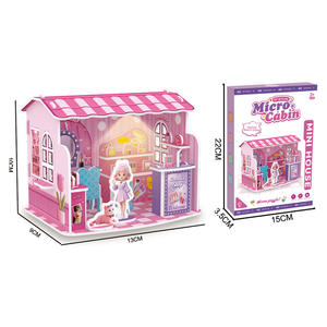 Meilleures ventes : Puzzles 3D éducatifs personnalisés à assembler soi-même, thème mini-magasins de maquillage et maisons de poupées, avec lumières LED - Product Image 6