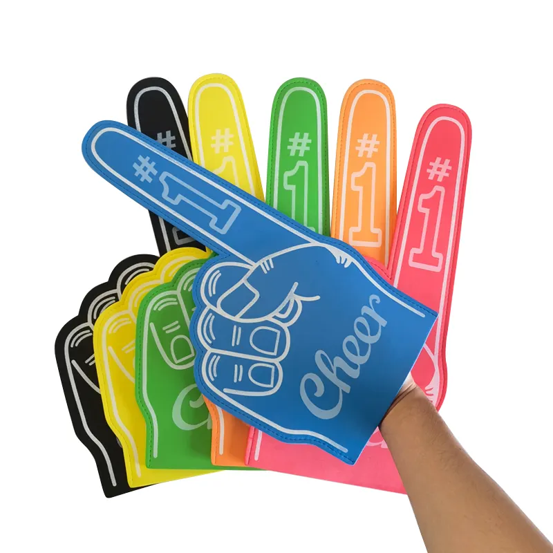 Aceita Pequenas Quantidades De Design Personalizado Diy Espuma EVA Cheering Luvas Cheering Mãos Espuma Dedos