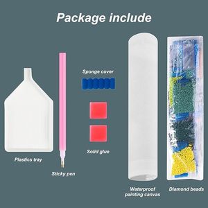 Kit Pittura Diamante 5D Fai-da-Te - Casa dei Funghi, Arte con Diamanti Rotondi/Quadrati, Decorazione Murale per Casa - Product Image 2