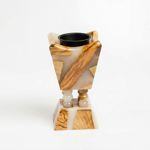 Handmade Sandalwood Oud <b>Incense</b> Burner & <b>Cones</b> Holder Decorative Holder for Home Spiritual Space ArtisanVibe - Product Image 1