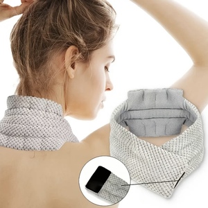 Coussin chauffant pour le cou au micro-ondes, enveloppement thérapeutique chaud/froid lesté pour soulager les douleurs au cou et aux épaules, compresse chauffante douce et lavable - Product Image 1
