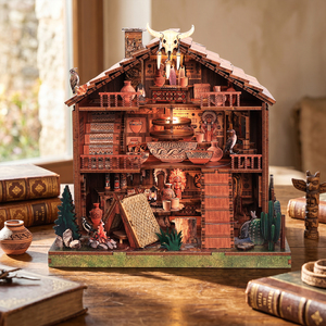 Nouveau Kit de Bricolage 2026 Lingyu Mountain Lodge Blocs de Construction Jouet Coin Livre 3D Puzzle en Bois Kit Fidget Book Nook Décoration Maison - Product Image 1