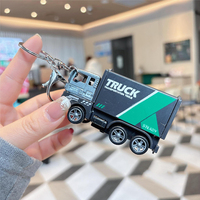 Porte-clés en alliage de camion, modèle de camion, cadeaux promotionnels, porte-clés de camion, porte-clés en métal solide personnalisé, porte-clés en plastique