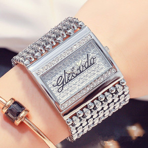 GLE & VDO — Montre à Quartz analogique pour femmes G027, horloge Simple de luxe, tendance, analogique décontractée, diamant - Product Image 2