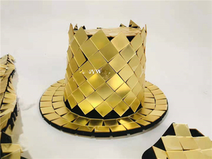 Robe miroir dorée, costumes de danse de salon argentés, costumes de scène pour femmes robots, tenue de DJ, costume en verre miroir - Product Image 6