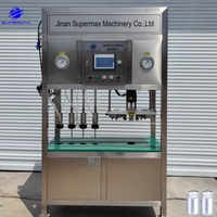 Machine de remplissage de canettes semi-automatique avec sertisseuse pour bière, soda, boissons gazeuses, équipement de remplissage de canettes en aluminium pour brasserie