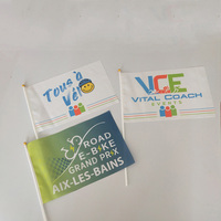 Drapeau publicitaire imprimé numériquement personnalisé, drapeau à main OEM