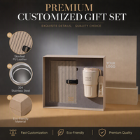 Ensemble cadeau d'affaires de luxe haut de gamme, logo personnalisé, carnet en cuir PU effet peau, tasse à café en acier inoxydable 304, cadeau durable