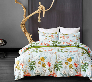 Juego de funda de edredón doble con estampado Floral, ropa de cama de algodón con estampado de flecha geométrica Reversible - Product Image 1