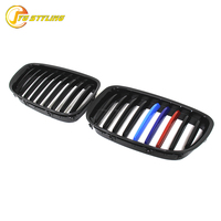 Calandre avant en fibre de carbone M5 F10 pour BMW Série 5 F10, calandre double à double lamelle, aérations de pare-chocs avant