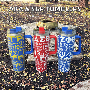 Gobelets en acier inoxydable 40oz personnalisés pour les sororités ALPHA <span class=keywords><strong>KAPPA</strong></span> ALPHA & SIGMA GAMMA RHO tasses en céramique avec paille pour le voyage - Product Image 3