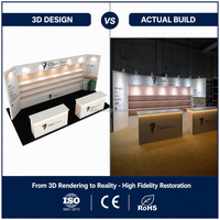 Stand d'exposition modulaire personnalisé Detian Display Shanghai, assemblage rapide et portable, panneau en aluminium à transfert thermique, sublimation par transfert thermique