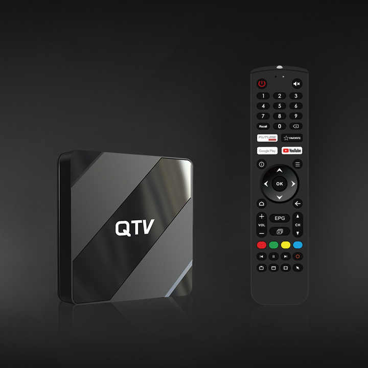 QTV Smart TV Box Receiver Stalker Android 10.0 TV Box