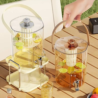 Bouilloire à eau froide de luxe légère avec robinet, grande capacité, en PP, 5L, avec couvercle, design moderne, pour la maison