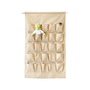 Sacs de rangement à sublimation en coton et lin, à suspendre au mur, avec 12, 16 ou 24 poches, pour vêtements, tendance et personnalisables - Product Image 3