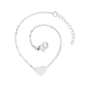 Bracelet élégant en acier inoxydable plaqué or 18 carats PVD, chaîne réglable, bijoux fantaisie, bracelet à breloques en forme de cœur pour filles et femmes - Product Image 6