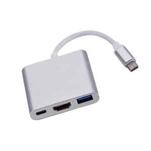Convertisseur de câble 3 en 1 de type C vers USB C 3.0 pour Mac Air <span class=keywords><strong>Pro</strong></span> Huawei Mate <span class=keywords><strong>10</strong></span> Samsung S8 Plus - Product Image 1