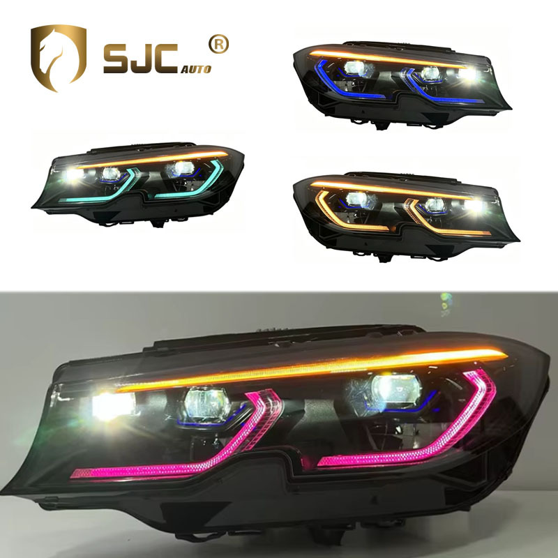 Sjc Rgb Laser-Style LED Headlight Assembly For BMW 3 Series G20 / G28 2019-2022 Rgb Multi-Color DRL
