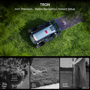 Tondeuse à gazon robotisée TRON AI avec navigation RTK sans fil, tondeuse robotisée pour grands terrains, moteurs à double moyeu pour pentes jusqu'à 65% - Product Image 4