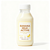 Étiquettes de bouteilles de lait de banane Haoxuan, autocollantes, imprimées, imperméables, pour produits laitiers et boissons, design personnalisé