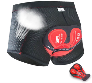 Pantaloncini e Slip da Ciclismo Traspiranti Unisex con Imbottitura in Gel Antiurto per <span class=keywords><strong>MTB</strong></span> e Bici da Strada, Taglie S-3XL, Materiale in Poliestere - Product Image 4