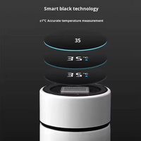 Thermos intelligent à double paroi en acier inoxydable avec mesure numérique de la température, isolation thermique de 6 à 12 heures, tactile