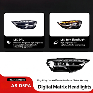 ไฟหน้าดิจิตอลเมทริกซ์ LED สำหรับ Audi A8 D5 A8L Horch แบบเสียบใช้งานได้ทันที 6000K อะไหล่ทดแทนใหม่ ขายส่ง มีสินค้าในสต็อก - Product Image 4