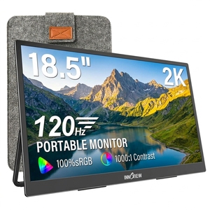 Moniteur portable IPS QHD 18,5 pouces 120 Hz 100 % sRGB HDR Freesync Écran mat pour ordinateur portable, <span class=keywords><strong>PC</strong></span>, consoles de jeux, usage domestique, bureau et voyage - Product Image 1