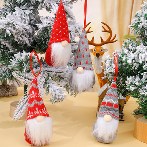 Adorno Colgante de Muñeco sin Rostro para Árbol de Navidad, Decoración Navideña de Estilo Nórdico, Muñeco de Punto de Moda, Venta al por Mayor - Product Image 4