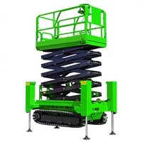 Çin Ağır Hizmet Tipi Elektrikli Mobil Makaslı Platform Paletli Kendinden Tahrikli Havadan Çalışma Platformu 4m 6m 8m 12m 18m 20m Yüksekliklerde