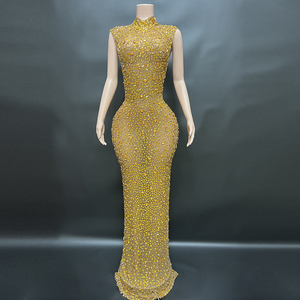 Novance Dropshipping Alibaba Set Due Pezzi con Diamanti Abito da Sera di Lusso in Rete Abito da Sposa Giovanile Ropa Formal Para Mujer - Product Image 1