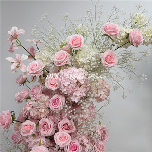 Arco de Flores Artificiales Ajustable y Ecológico DKB para Decoración de Bodas, 6-7 pies de Altura, Duradero y Portátil - Product Image 5