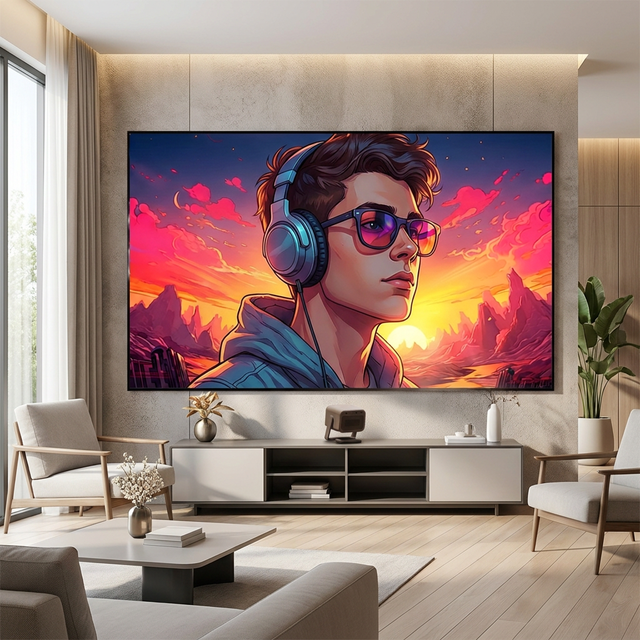 High Quality HD 8K 100 Inch Fixed Frame Acoustic Transparent Aluminum Alloy Projector Screen 16:9 Home Theater