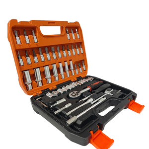 Precision Steel 53pcs 1/4 Inch Drive Sleeve Ratchet Wrench Set Hand OEM New Red Metric <b>Extension</b> <b>Rod</b> Variety Any Repair - Product Image 2