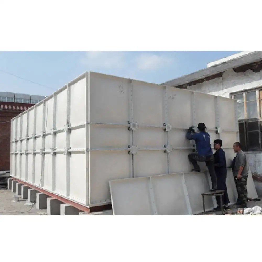 SMC GRP Water Reservoir Price Assembled Insulated Sectional Water Storage Tank Botswana Fiberglass FRP Tank Panel Tank Price