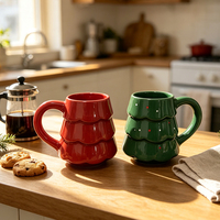 Mug en céramique de Noël, boîte cadeau personnalisée, compatible micro-ondes, haute qualité, tasse à café, lait, eau en porcelaine créative