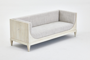 Modern Scandinavian-Style Minimalist <strong>White</strong> Pine Fabric Sofa Other Furniture Recycled Pine for Hotel Living Room Decorative - Product Image 2