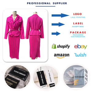 Conjuntos de Roupas Femininas Elegantes C9018 para Escritório, <span class=keywords><strong>Blazer</strong></span> de Manga Longa + Saia Maxi Plissada, Conjunto de <span class=keywords><strong>Blazer</strong></span> em Duas Peças, Roupas de Outono para Mulheres - Product Image 2