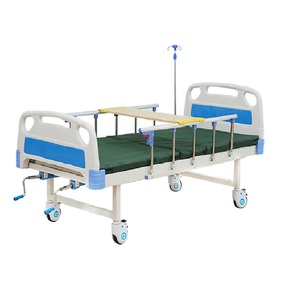 HICOMED Prix de gros <span class=keywords><strong>Lit</strong></span> médical d'<span class=keywords><strong>occasion</strong></span> à double manivelle à 2 fonctions <span class=keywords><strong>Lit</strong></span> d'hôpital manuel en ABS - Product Image 1