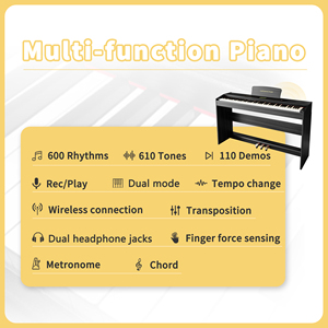 LeGemCharr Upright Piano Keyboard 88 Key <b>Midi</b> Controller Keyboard Digital Piano Digital Acoustic Piano for Sale - Product Image 3