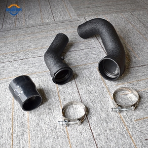 Kit pipa pengisi daya Turbo asupan udara aluminium hitam untuk BMW 335i N54 N55 <span class=keywords><strong>3</strong></span>.0T Kit sistem asupan udara dingin - Product Image 2