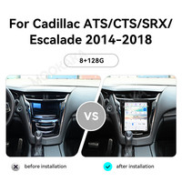 Radio MOOKAKA 10,5 pouces pour Cadillac ATS/CTS/SRX/Escalade 2014-2018, système multimédia Android pour voiture, GPS, stéréo, CarPlay sans fil