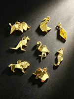 Fashion Gold Plated Instrument Shape Design with Zircon Pave Pendant Charms Brass Jewelry Finding
