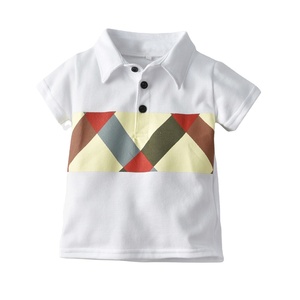 Boys' Casual Summer Cotton Short Sleeve <b>Polo</b> Shirt with Graphic Print for Kids - Product Image 3
