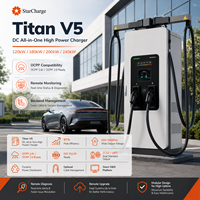 Chargeur DC pour véhicules électriques StarCharge Titan V5 120 kW avec surveillance et diagnostic à distance pour les stations de recharge de flotte connectées