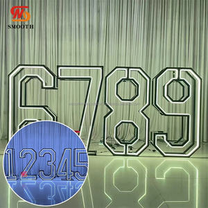 SMOOTH Vente en gros de numéros en métal colorés RGB personnalisés de 0 à 9 pour les fêtes en plein air - Product Image 6