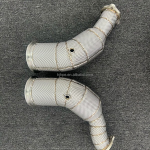 SUS304 xuống ống cho audi rs4/RS5 B9/b9.5 2.9t (2017-2024) với lá chắn nhiệt ống xả downpipe - Product Image 4