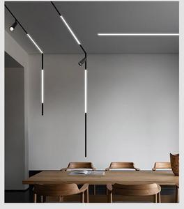 Rail magnétique pour éclairage linéaire, nouveau modèle 2024, livraison directe d'usine, design moderne, LED PC CE noir mat 80 E40, rail nordique - Product Image 5