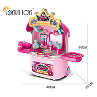 Coiffeuse de princesse Convertible, ensemble de jouets à roulettes, ensemble de jeu de rôle Portable avec accessoires pour enfants